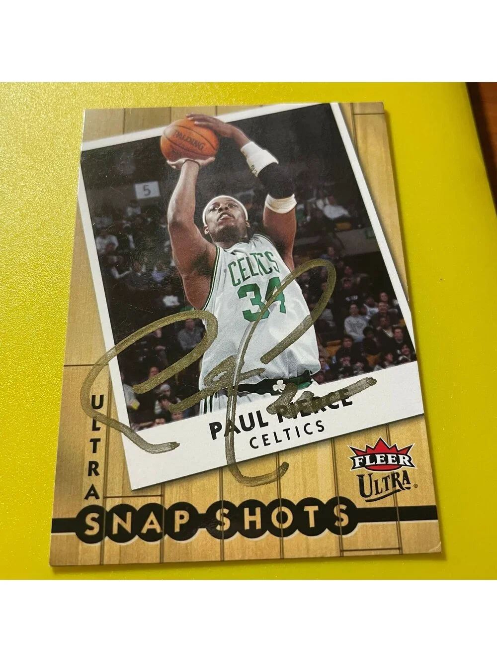 Paul Pierce Gold Auto COA Sticker